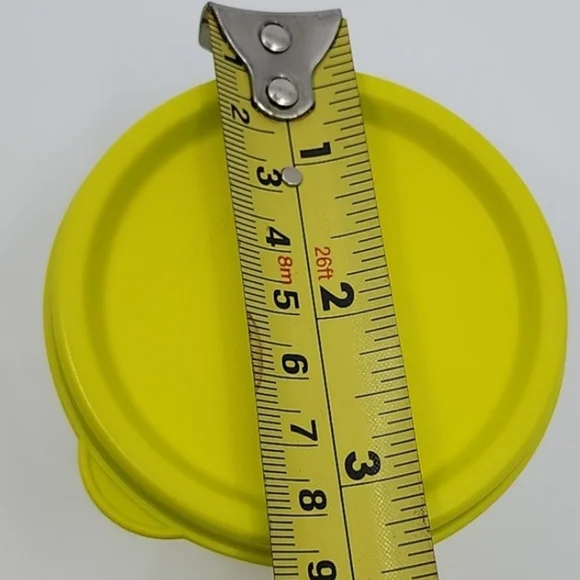 Tupperware Snack Cups set of 4 x 4oz Clear Containers with Yellow or White Seals - Picture 8 of 16